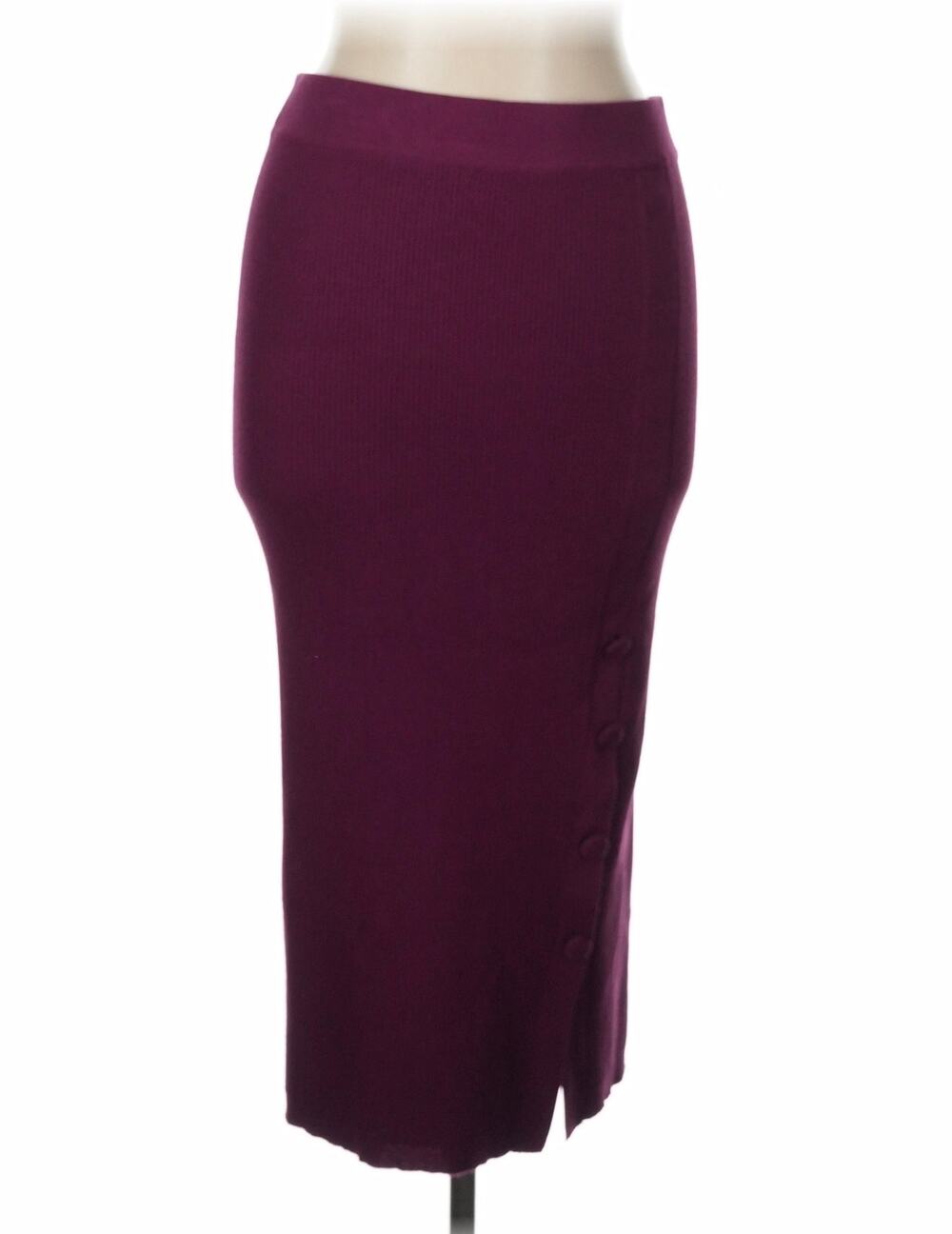 NWT Love Scarlett Maroon Rib-Knit Bodycon Dress Sz. L